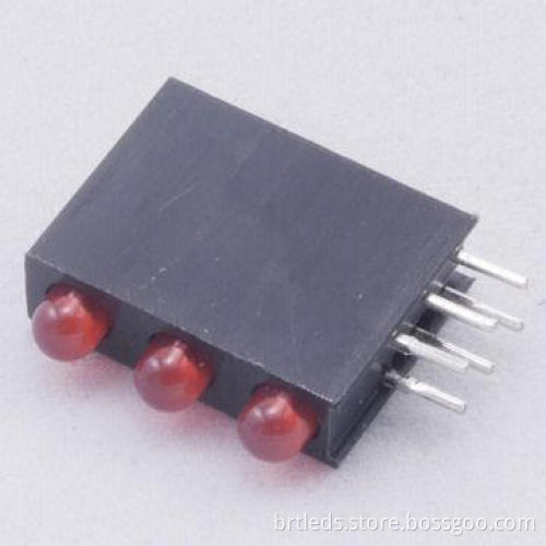 Housing LED for Indicating, Red Color with 625nm Wavelength, Red Diffused Lens